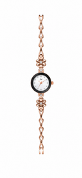 Rose Gold Floral Crystal Watch